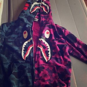 Bape blue pink sweatshirt